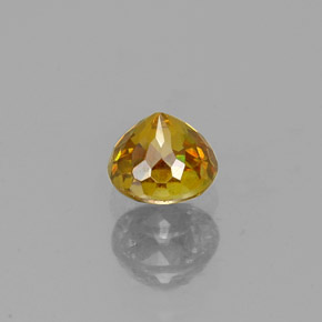 Esfalerita amarelo natural 0,40ct, corte redondo, VS-SI