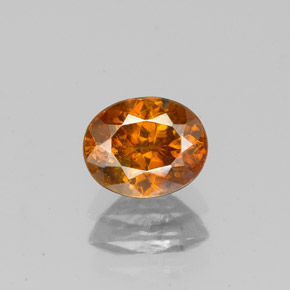 Esfalerita laranja natural 1,08ct, corte oval, SI