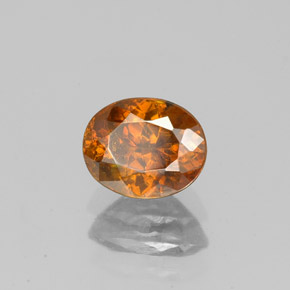 Esfalerita laranja natural 1,08ct, corte oval, SI