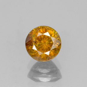Esfalerita ouro natural 1,10ct, corte redondo, SI