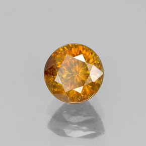 Esfalerita ouro natural 1,10ct, corte redondo, SI