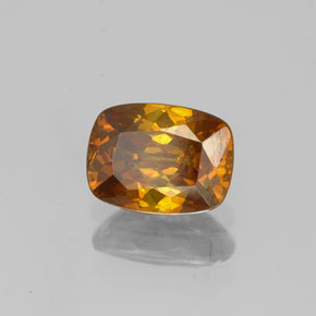 Esfalerita laranja natural 0,98ct, almofada cortada, VS-SI