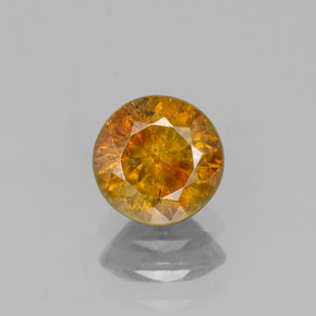 Esfalerita laranja natural 1,01ct, corte redondo, SI