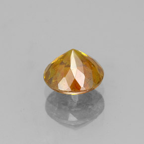 Esfalerita laranja natural 1,01ct, corte redondo, SI