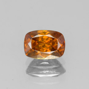 Esfalerita laranja natural 1,07ct, almofada cortada, SI