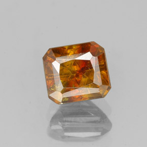 esfalerita laranja avermelhado Natural 1.37ct, Corte Esmeralda, SI