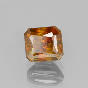 esfalerita laranja avermelhado Natural 1.37ct, Corte Esmeralda, SI