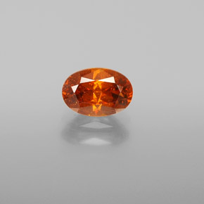 Esfalerita laranja natural 0,93ct, corte oval, VS-SI