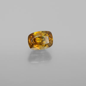 esfalerita Amarelo Dourado Natural 0.62ct, Almofada cortada, VS