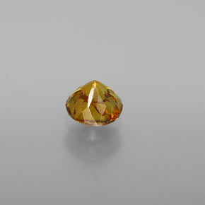 Esfalerita amarelo natural 0,71ct, corte redondo, VS-SI