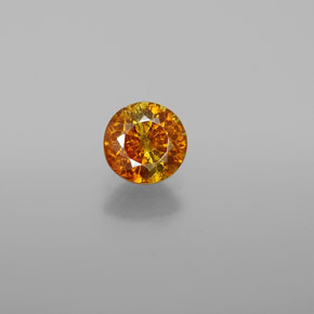 Esfalerita amarelo natural 0,80ct, corte redondo, VS-SI
