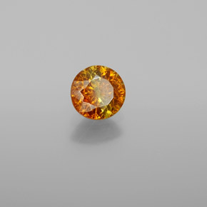 Esfalerita amarelo natural 0,80ct, corte redondo, VS-SI