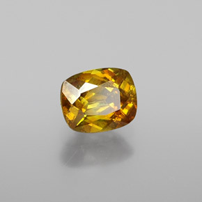 Esfalerita amarelo natural 0,76ct, almofada cortada, VS-SI
