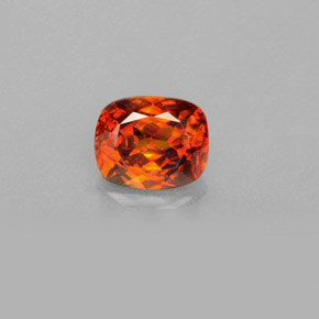 Esfalerita laranja natural 1,97ct, almofada cortada, VS