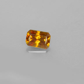 esfalerita Amarelo Dourado Natural 0.75ct, Corte Esmeralda, VS