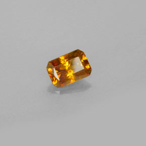 esfalerita Amarelo Dourado Natural 0.75ct, Corte Esmeralda, VS