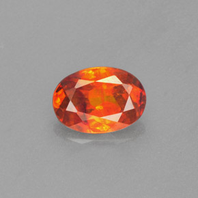 Esfalerita laranja natural 1,22ct, corte oval, VS