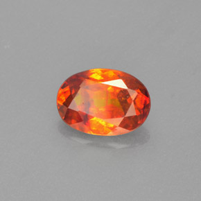 Esfalerita laranja natural 1,22ct, corte oval, VS