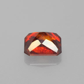 Esfalerita laranja natural 1,85ct, corte esmeralda, SI