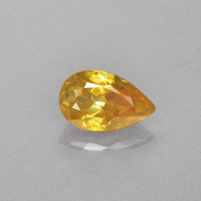 Esfalerita amarelo natural 1,18ct, formato de pêra, VS
