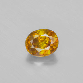 Esfalerita amarelo natural 0,87ct, corte oval, VS