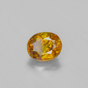 Esfalerita amarelo natural 0,87ct, corte oval, VS