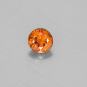 esfalerita Laranja Natural 0.40ct, Corte Redondo, VS