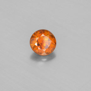 esfalerita Laranja Natural 0.40ct, Corte Redondo, VS