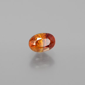 esfalerita laranja avermelhado Natural 0.80ct, Corte Oval, VS