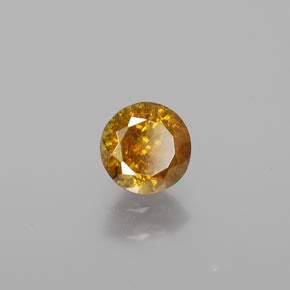 Esfalerita amarelo natural 0,69ct, corte redondo, VS