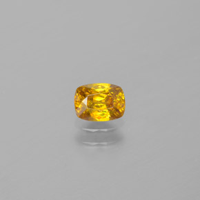 Esfalerita amarelo natural 0,52ct, almofada cortada, VS