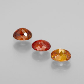 Pedras preciosas de esfalerita vermelho alaranjado natural de  ct, corte oval, VS