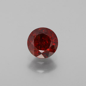 Esfalerita laranja natural 0,84ct, corte redondo, VS-SI