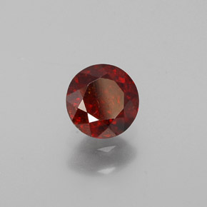 Esfalerita laranja natural 0,84ct, corte redondo, VS-SI
