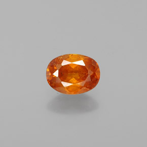 Esfalerita laranja natural 0,73ct, corte oval, VS