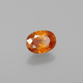Esfalerita laranja natural 0,73ct, corte oval, VS