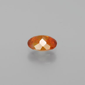Esfalerita laranja natural 0,73ct, corte oval, VS