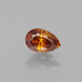Esfalerita amarelo natural 0,90ct, formato de pêra, VS-SI