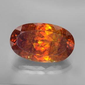 Esfalerita laranja natural 14,55ct, corte oval, SI