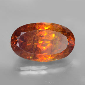 Esfalerita laranja natural 14,55ct, corte oval, SI