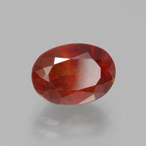 esfalerita laranja avermelhado Natural 3.91ct, Corte Oval, SI