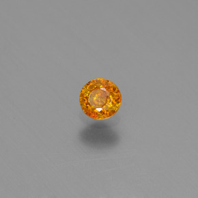 Esfalerita ouro natural 0,20ct, corte redondo, VS