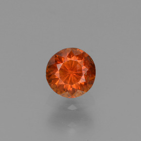 esfalerita Laranja vermelha Natural 0.42ct, Corte Redondo, VS