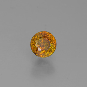 Esfalerita ouro natural 0,40ct, corte redondo, VS-SI
