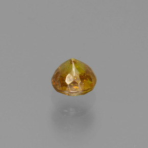 Esfalerita ouro natural 0,40ct, corte redondo, VS-SI