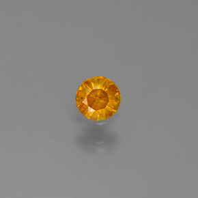 Esfalerita ouro natural 0,13ct, corte redondo, VS