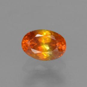 Esfalerita laranja natural 0,37ct, corte oval, VS-SI