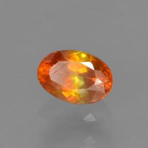 Esfalerita laranja natural 0,37ct, corte oval, VS-SI