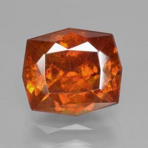esfalerita Laranja Natural 3.41ct, Corte Esmeralda, VS-SI