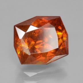 esfalerita Laranja Natural 3.41ct, Corte Esmeralda, VS-SI
